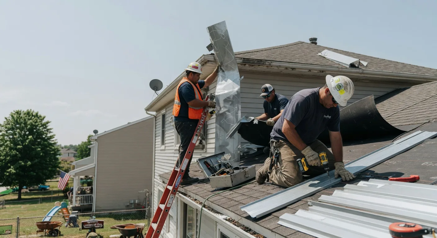 Storm Damage Metal Roof Repair in Oliveburg, PA